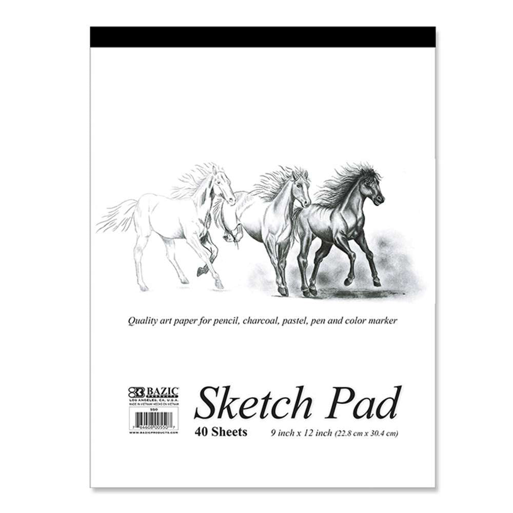Sketch Pad, 9&quot;X 12&quot;(40 Ct.)