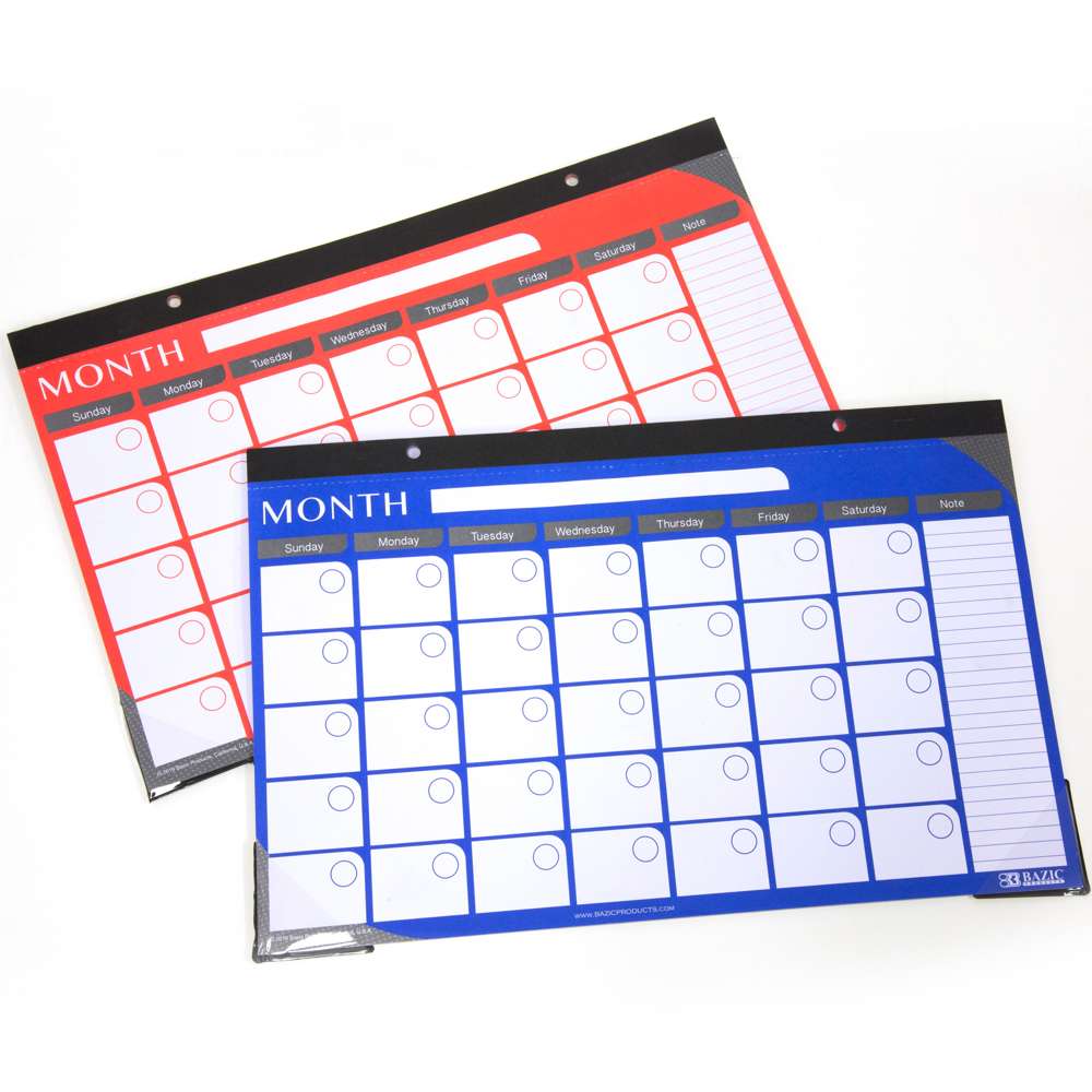 11&quot; X 17&quot; Undated 12-Month Desk Pad Calendar