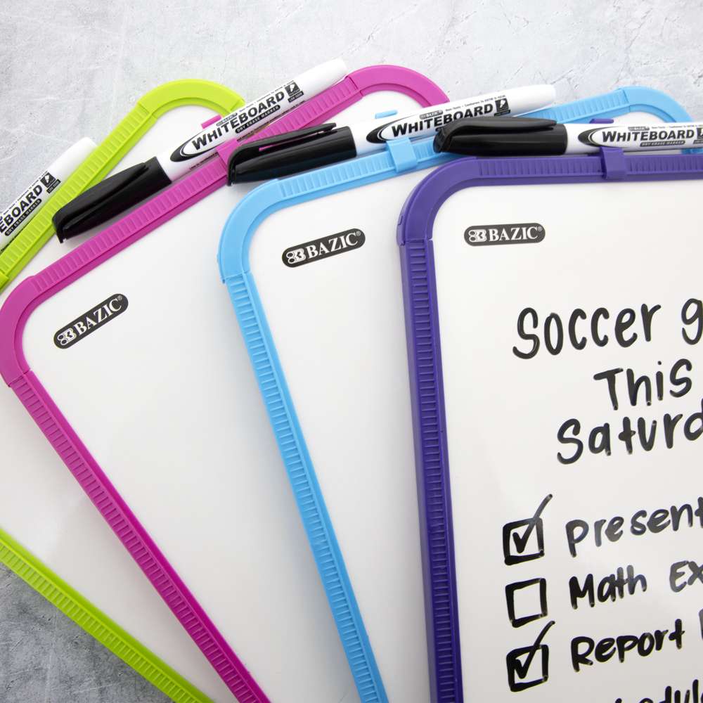 Dry Erase Board 8.5&quot; X 11&quot; w/ Marker - Asst. Color