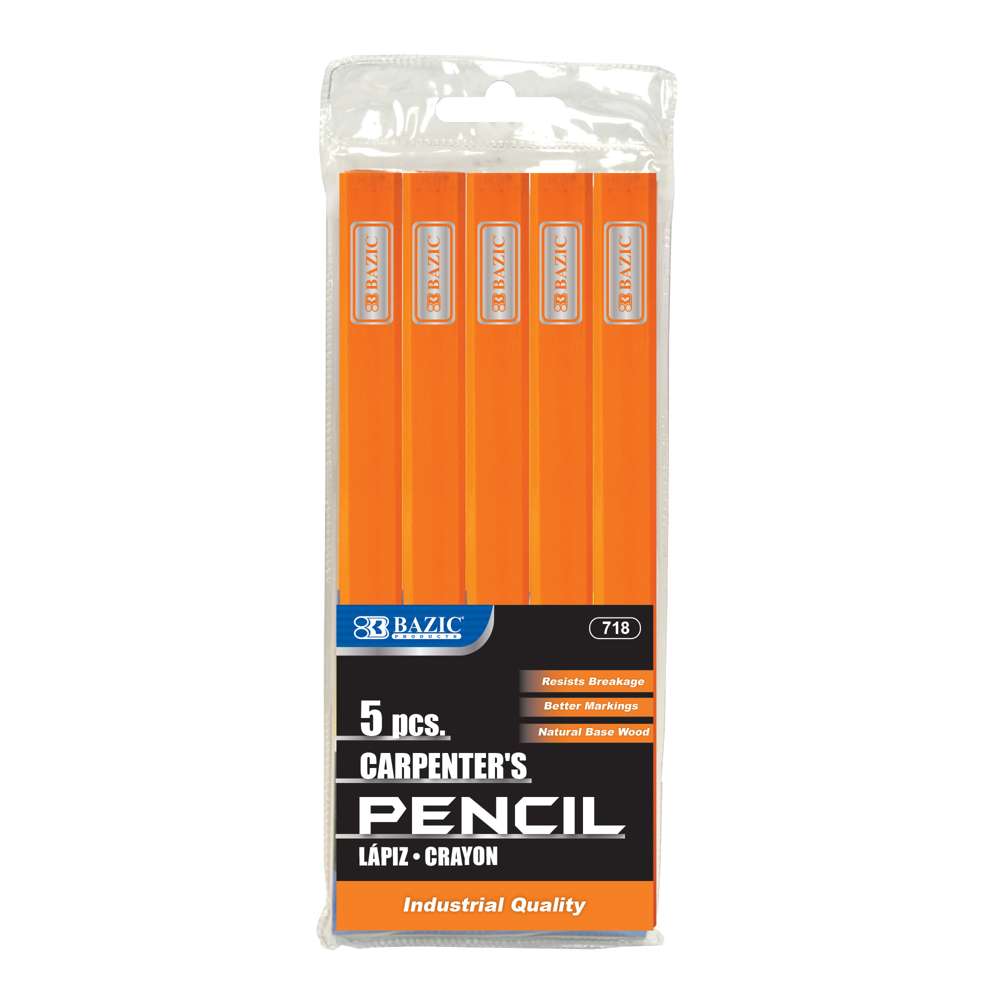 Wood Carpenter&#39;s Pencil (5/Pack)