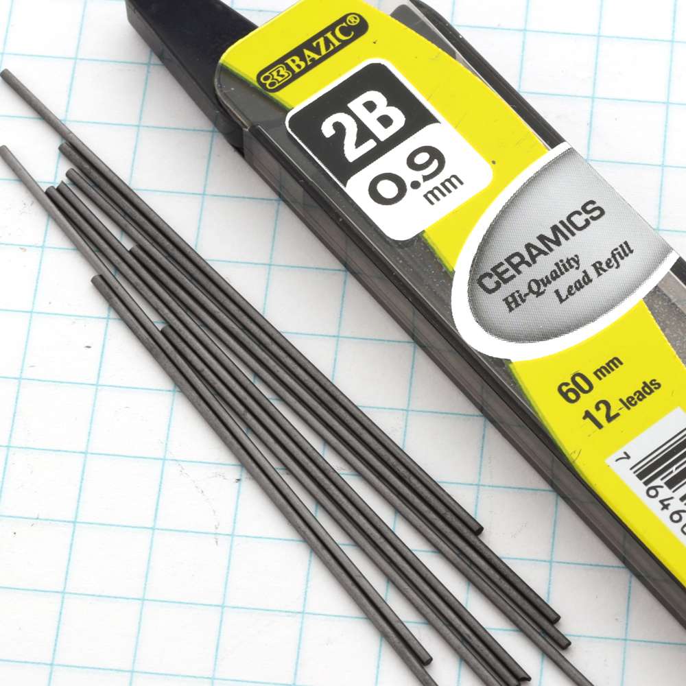 Mechanical Pencil Lead Ceramics High-Quality 0.9 mm 12 Ct. (3/Pack)