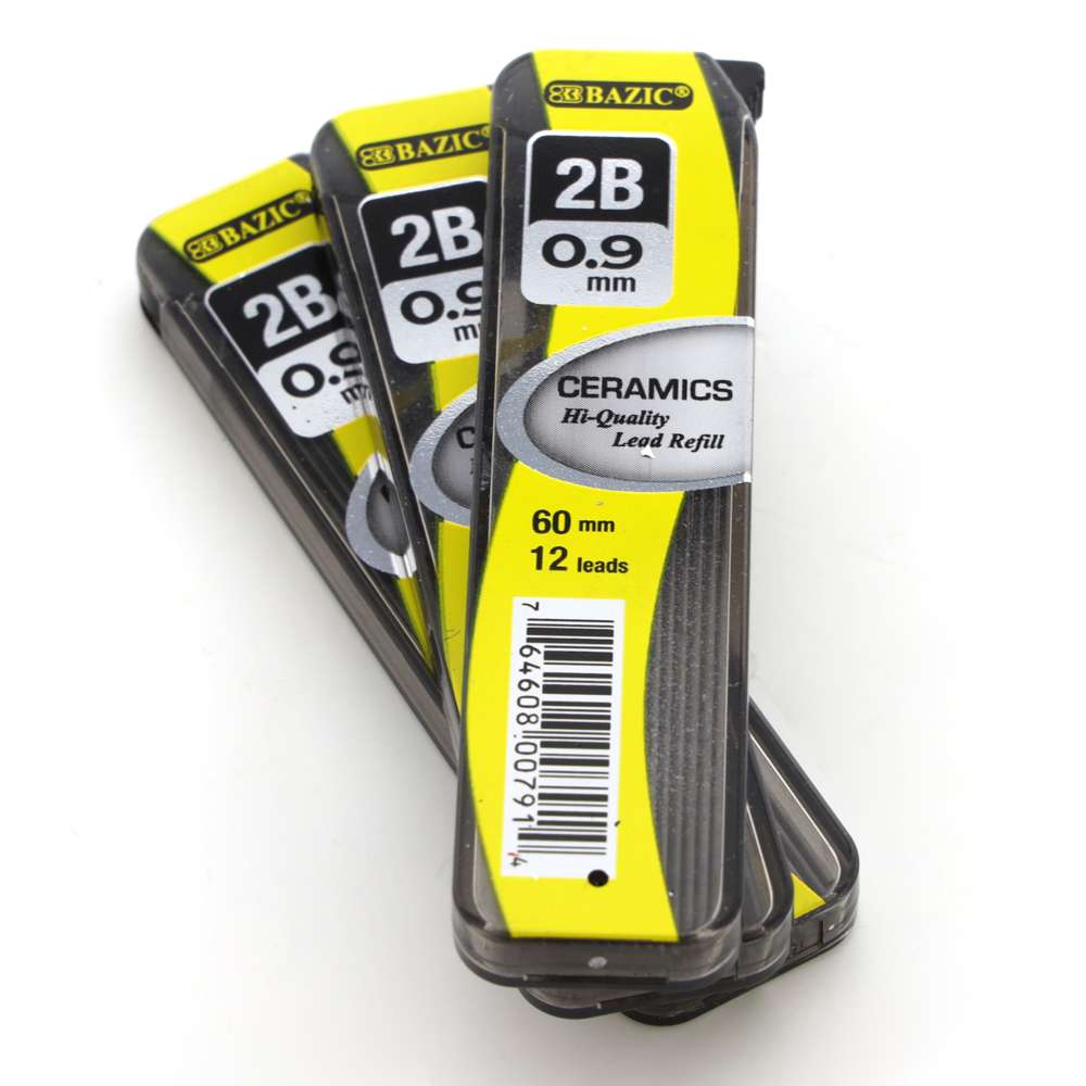 Mechanical Pencil Lead Ceramics High-Quality 0.9 mm 12 Ct. (3/Pack)