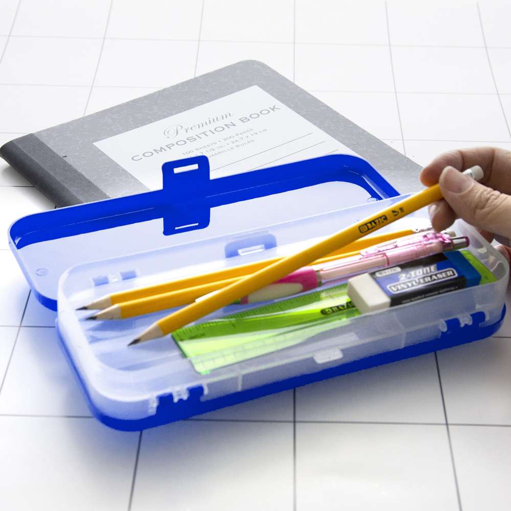 Pencil Case 8&quot; Double Deck Organizer Box