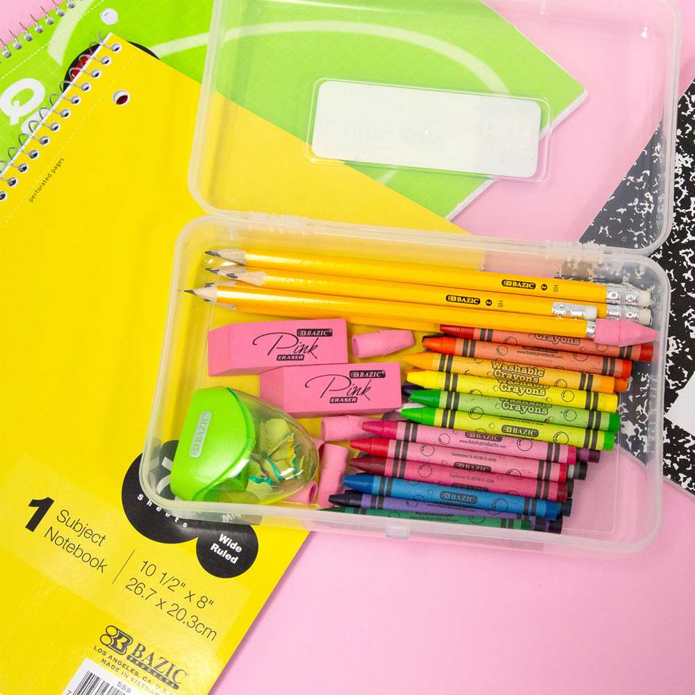 Pencil Case Multipurpose Utility Box - Basix Clear