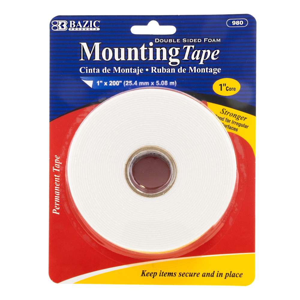Double Sided Foam Mounting Tape 1&quot; X 200&quot;