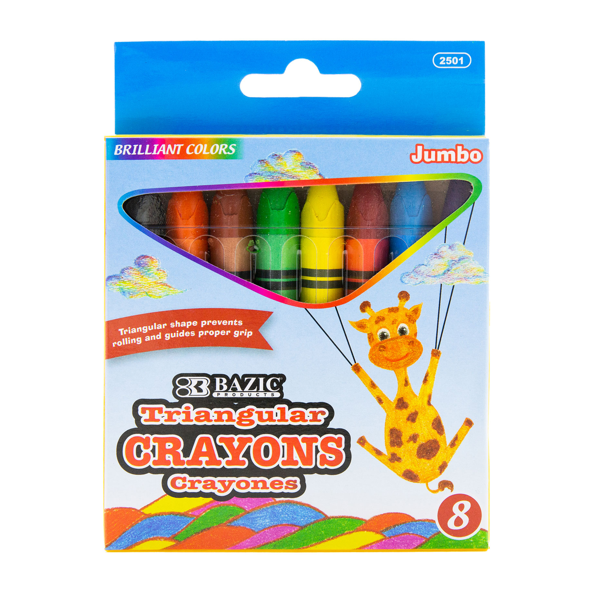 MASSRT Triangle Jumbo Crayons for Kids Ages 2-4, 18 Colors
