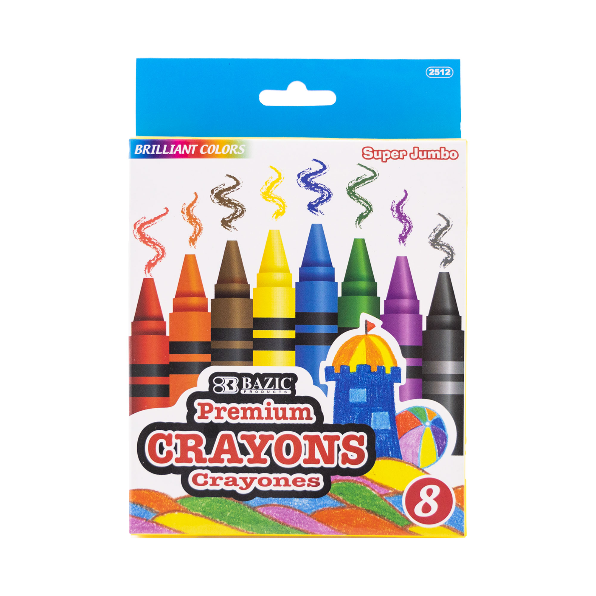 BAZIC Dual Sided Super Jumbo Crayons Premium 12 Colors, Non Toxic Drawing  Crayons, Gift for Student, 2-Pack 