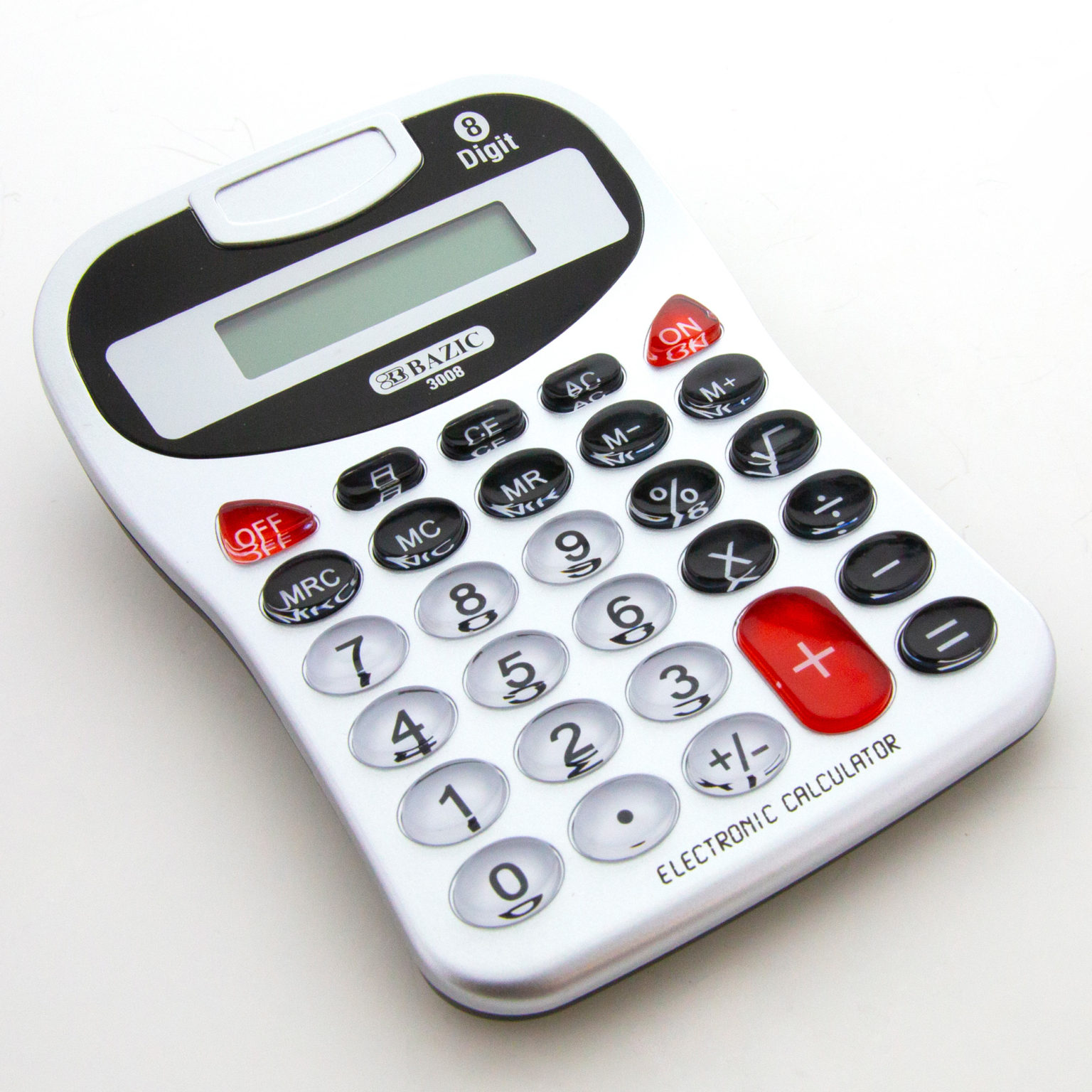 Desktop Calculator 8Digit Silver w/ Tone Bazic Products Bazic Products