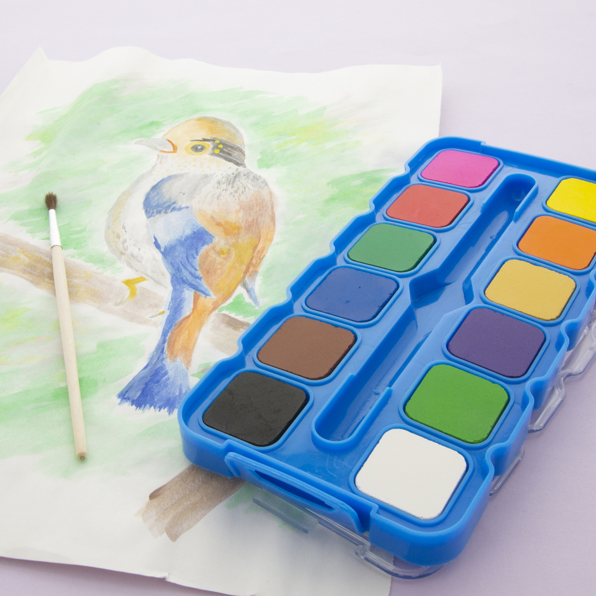 Ice Cube Tray Watercolor Palette. Creative art supplies from