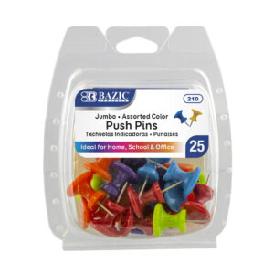 BAZIC Push Pin, Paper Clip, Binder Clip, Magnetic Button Combo Sets