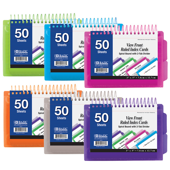 Index Cards, 4 x 6, Ruled, White, 50 Cards