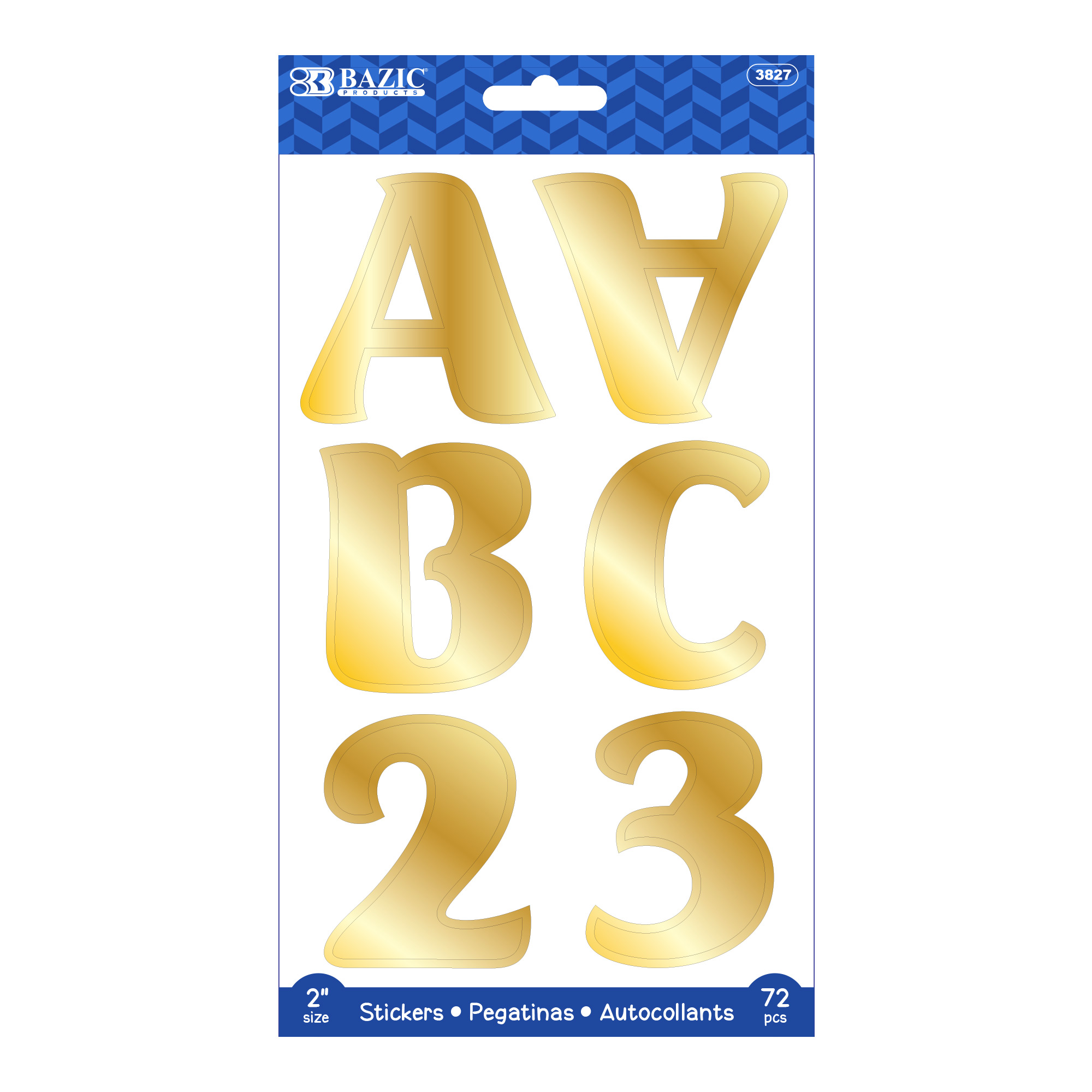 Stickers] Alphabet & Number 2 Metallic Gold Color (10 SHEETS)