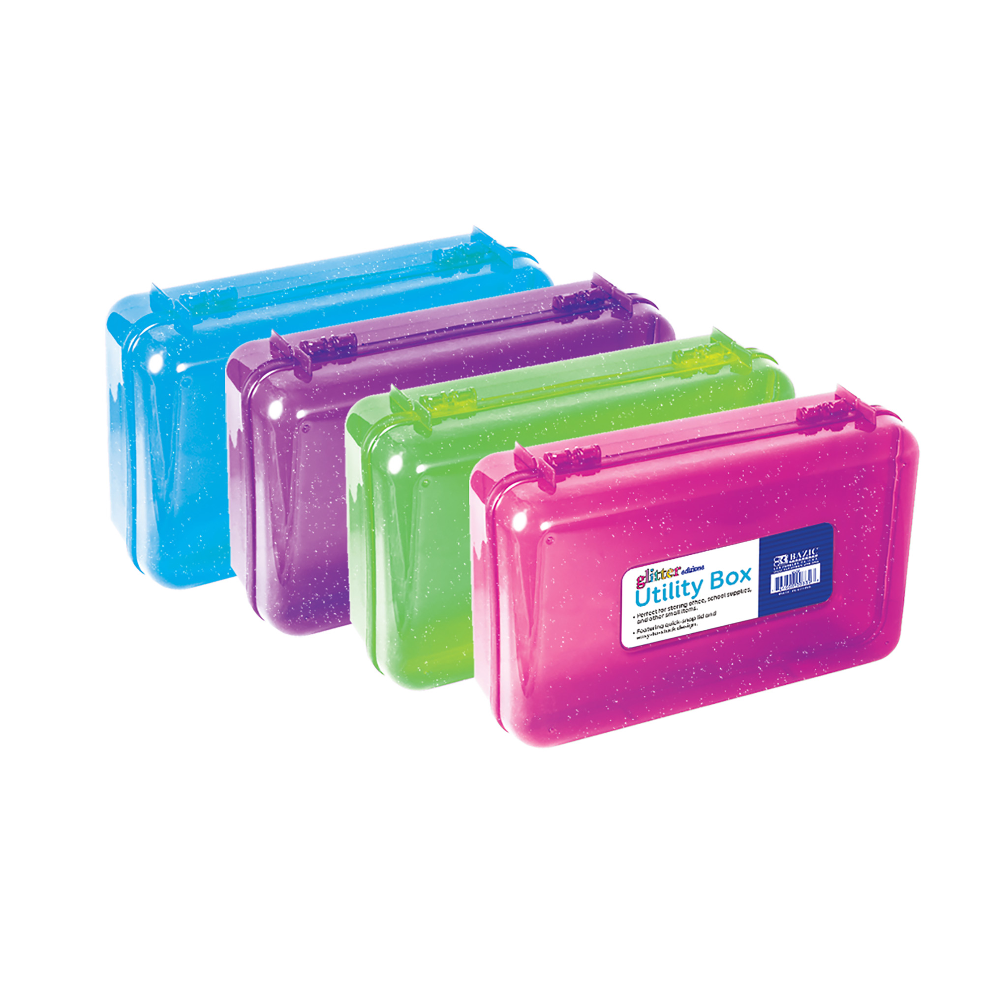 Utility Storage Box - Bright Color Multi Purpose Pencil Box for School  Supplies Durable Plastic Pencil Box 