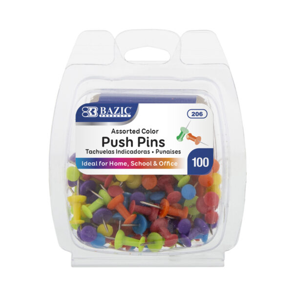 Hssugi Push Pins Tacks, 200PCS Assorted Colors Push Pins for