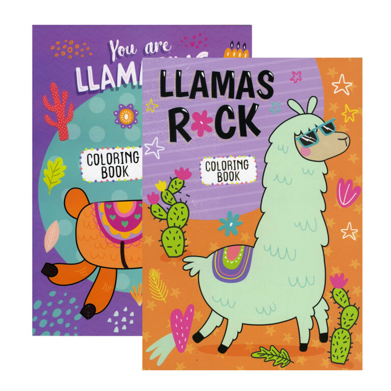 LLAMAS Coloring Book Bazic Products