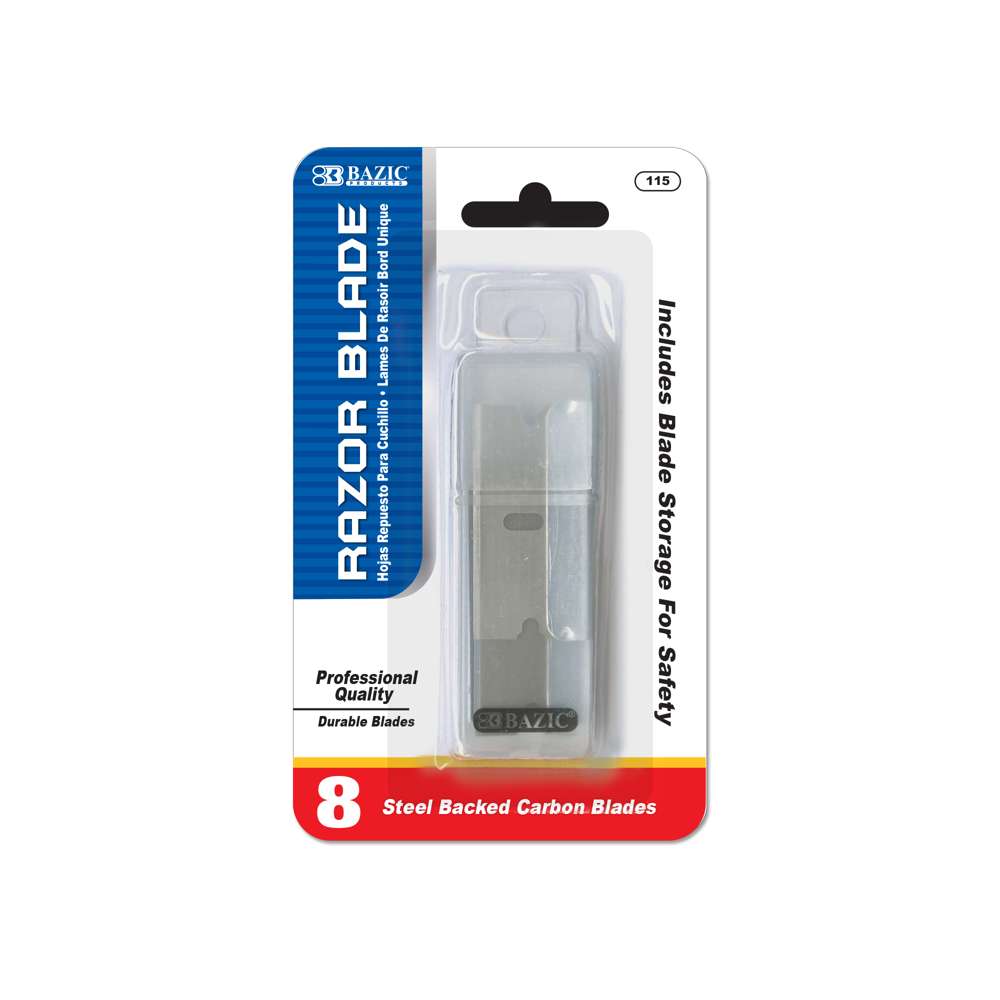 BAZIC Razor Replacement Blade with Tube (8/Tube) Bazic Products