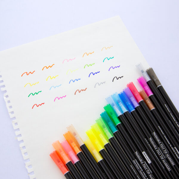 Bazic Washable Brush Markers, 20 Colors