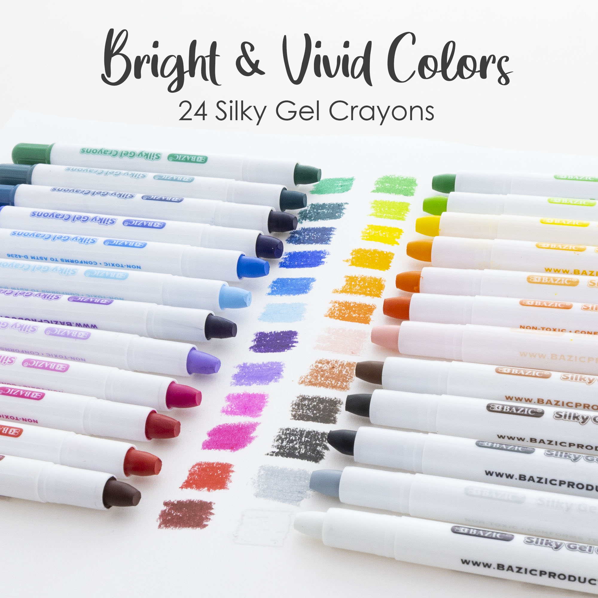 Bazic 24 Color Premium Quality Crayon