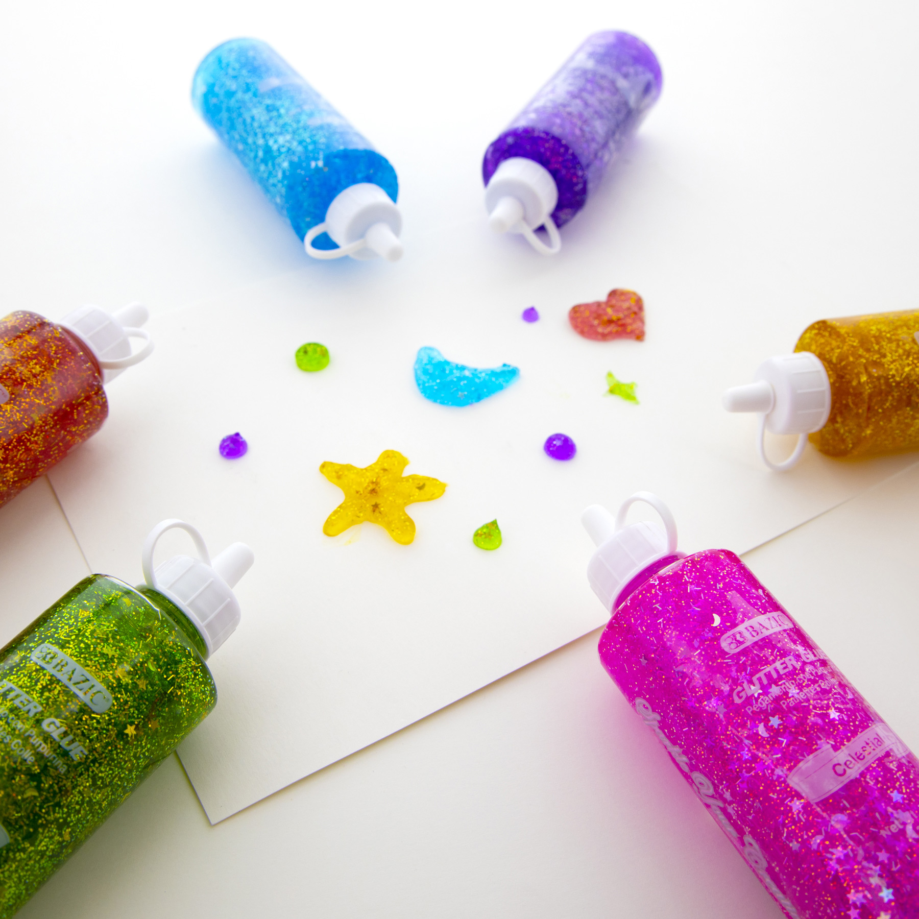 Glitter Glue (Value Pack - 24 Colors), Washable Glittery Art Glue, Essential Slime Supplies for Slime Making and Arts & Crafts Projects