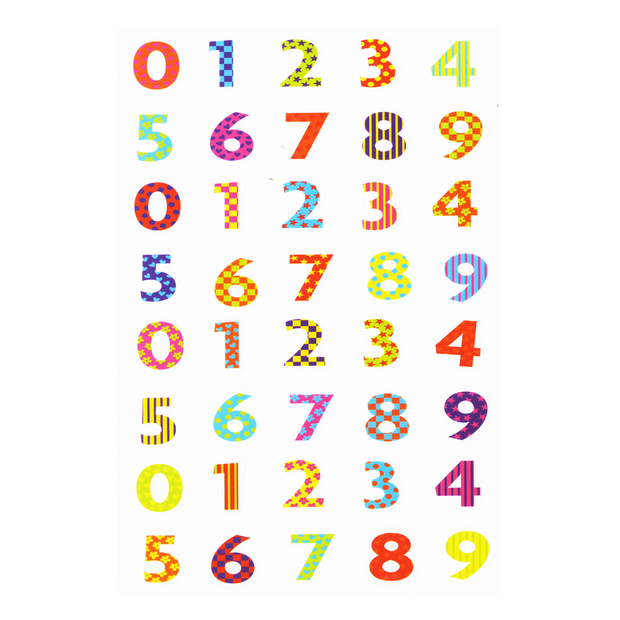 Bazic Products Bazic 1 Multicolor Alphabet & Numbers Stickers (346/Pack) / Box Qty - 24