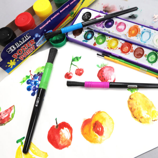 BAZIC Jumbo Kid's Paint Brush Set (4/Pack) Bazic Products