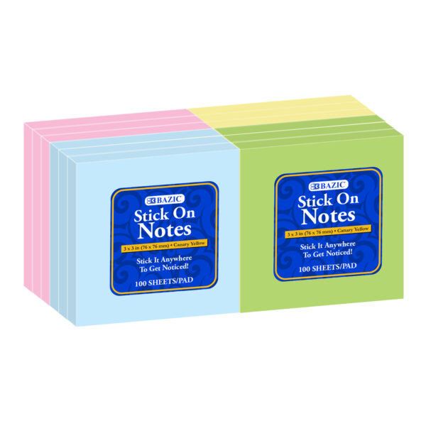 Pen+Gear Blue Sticky Notes, 3 x 3, 100 Sheets, 1 Pad 