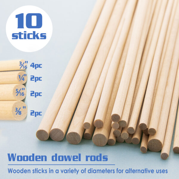 Wooden Dowel rods 1/4 x 12 hardwood dowels