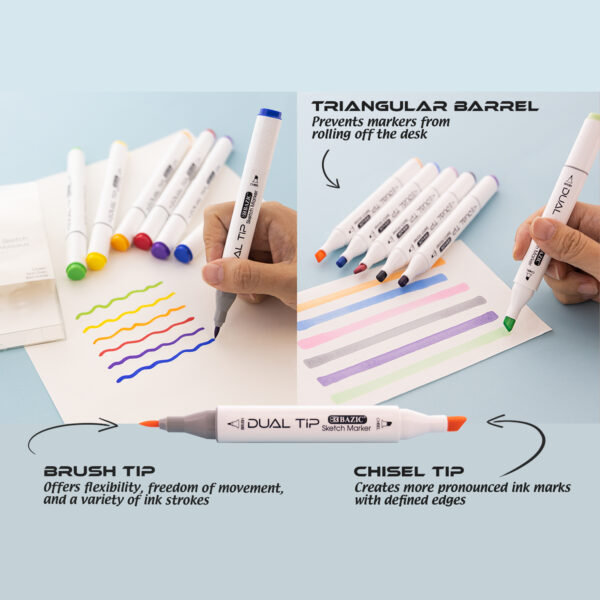 Brush vs. Chisel Marker Tips