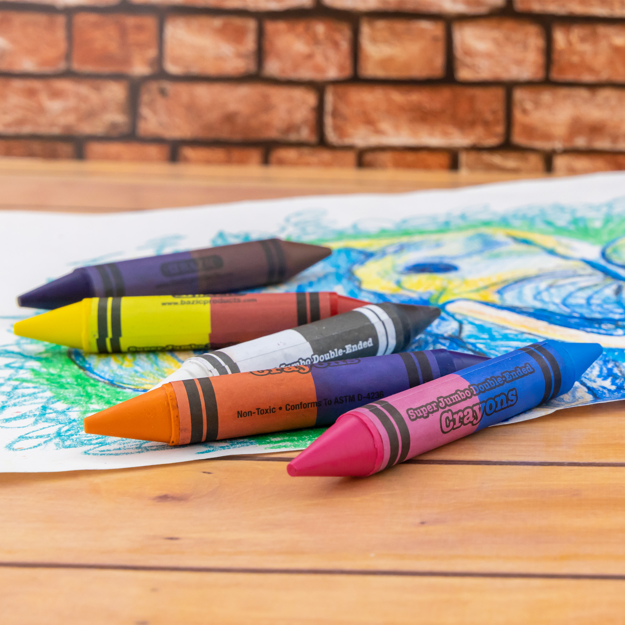 12 large unbreakable crayons set jumbo