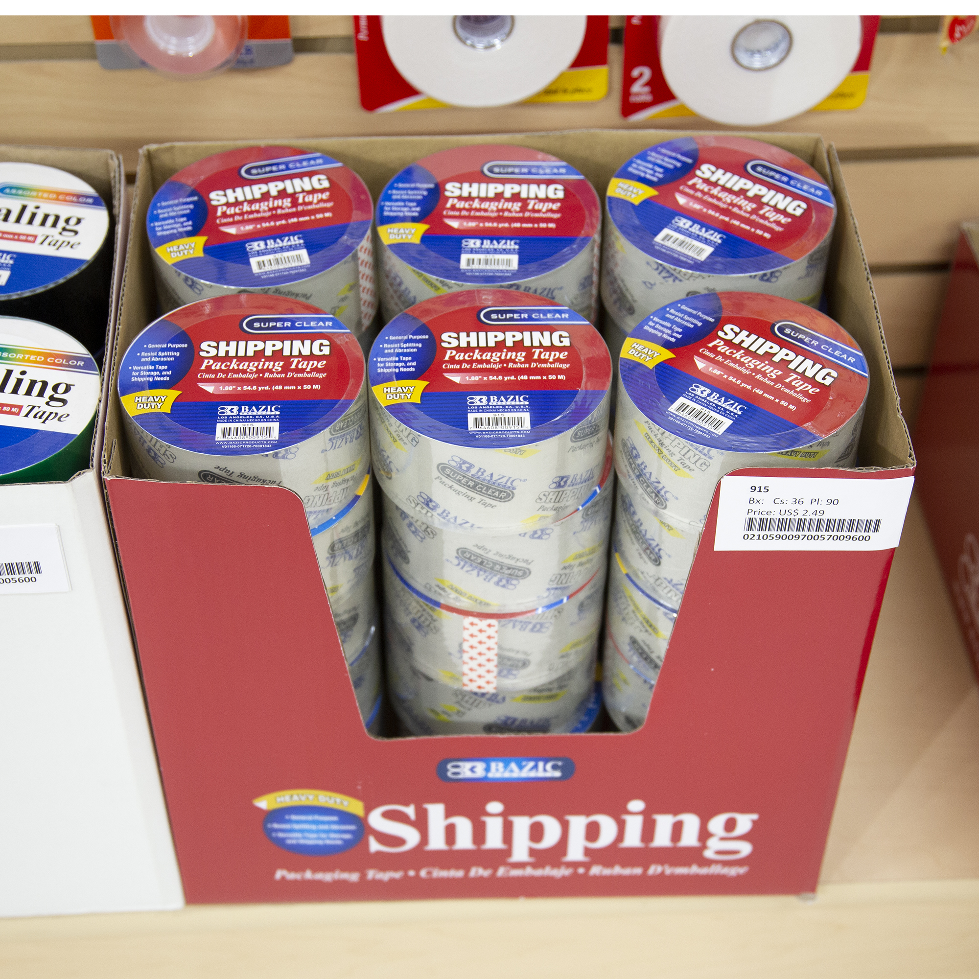 BAZIC 1.88 X 54.6 Yards Color Packing Tape Bazic Products